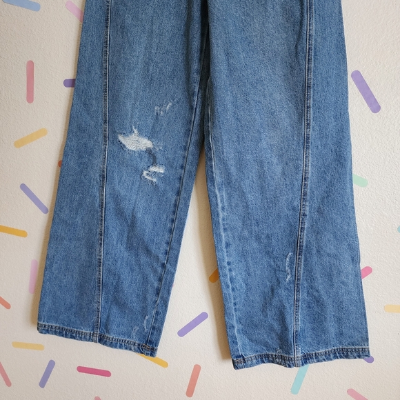 Jenee Naylor High-Rise Distressed Wide Leg Jeans NWT Future Collective - Picture 8 of 16